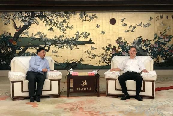 公司党委书记、董事长张世斌陪同市领导会见诚通集团董事长朱碧新     