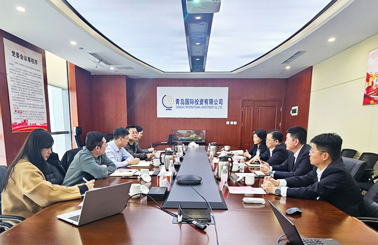 青岛国投公司党委委员、副总经理陈军会见青岛红星化工集团党委委员、副总经理王舒云一行